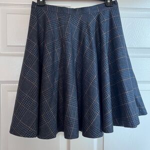 High Waist Plaid Skirt
